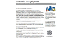 Desktop Screenshot of matematik-och-fysikprovet.se