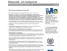 Tablet Screenshot of matematik-och-fysikprovet.se